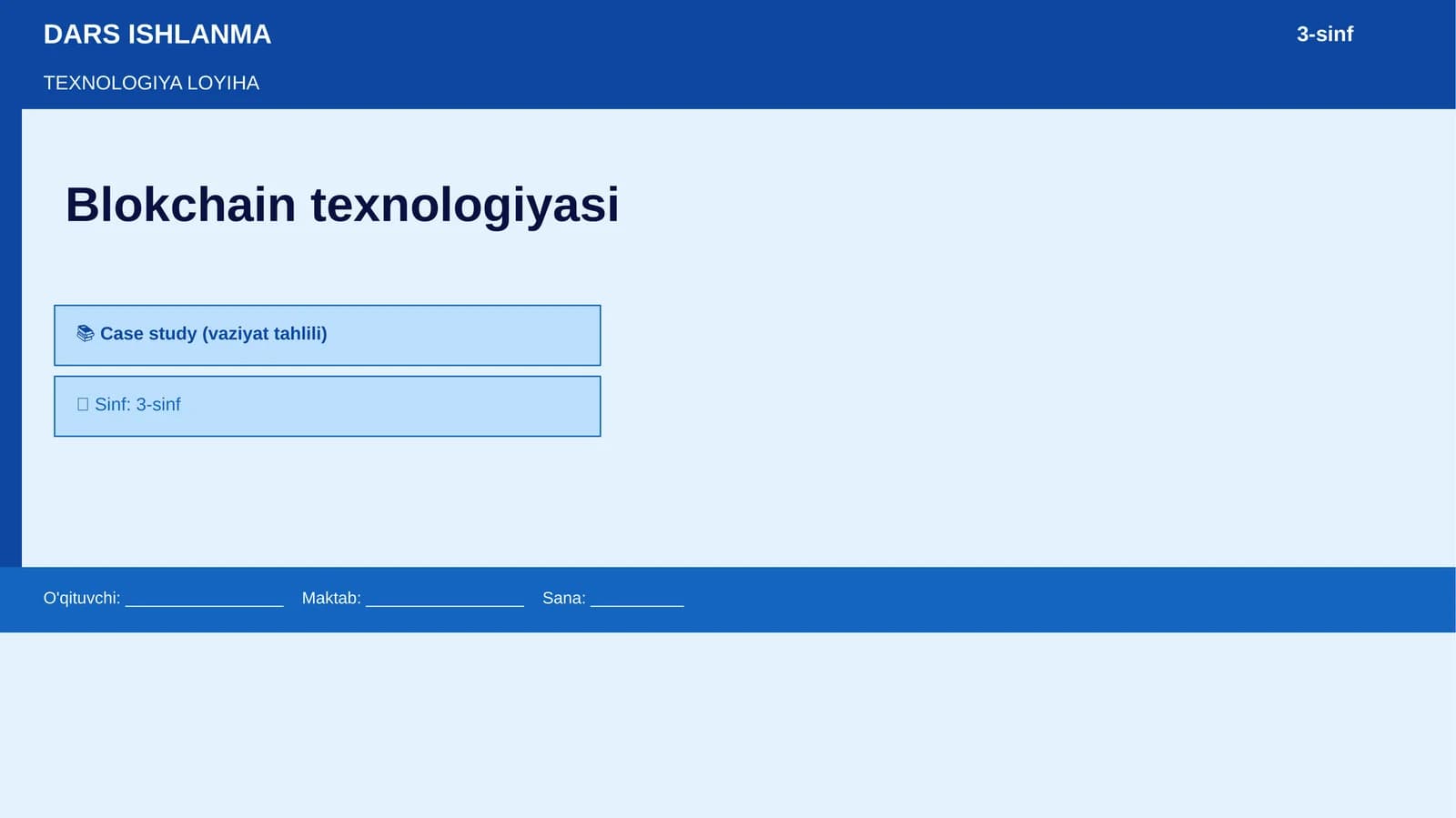 Blokchain texnologiyasi