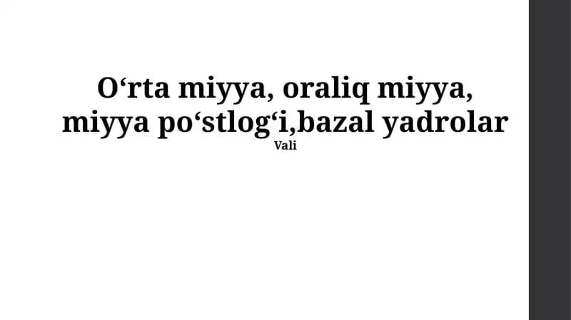 O'rta miya, diencephalon, qobiq va bazal gangliylar