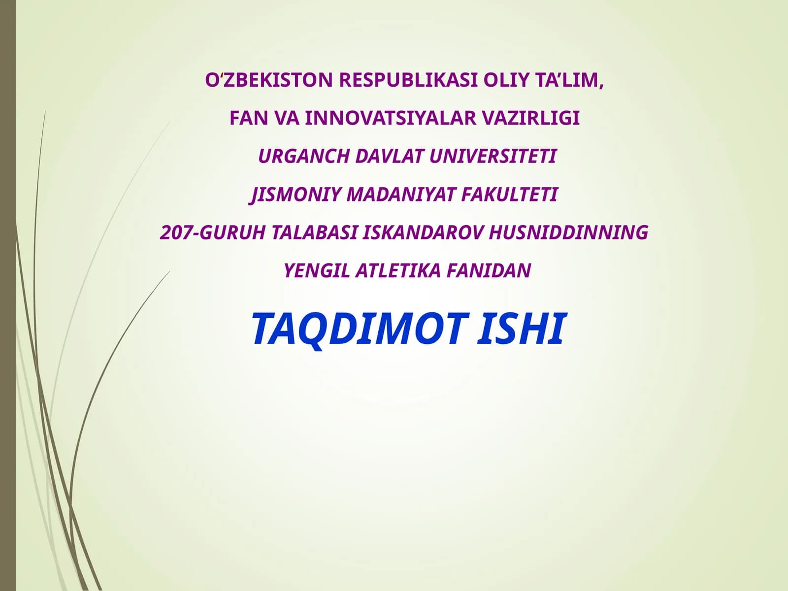 Sportcha yurish texnikasini o'rgatish metodikasi