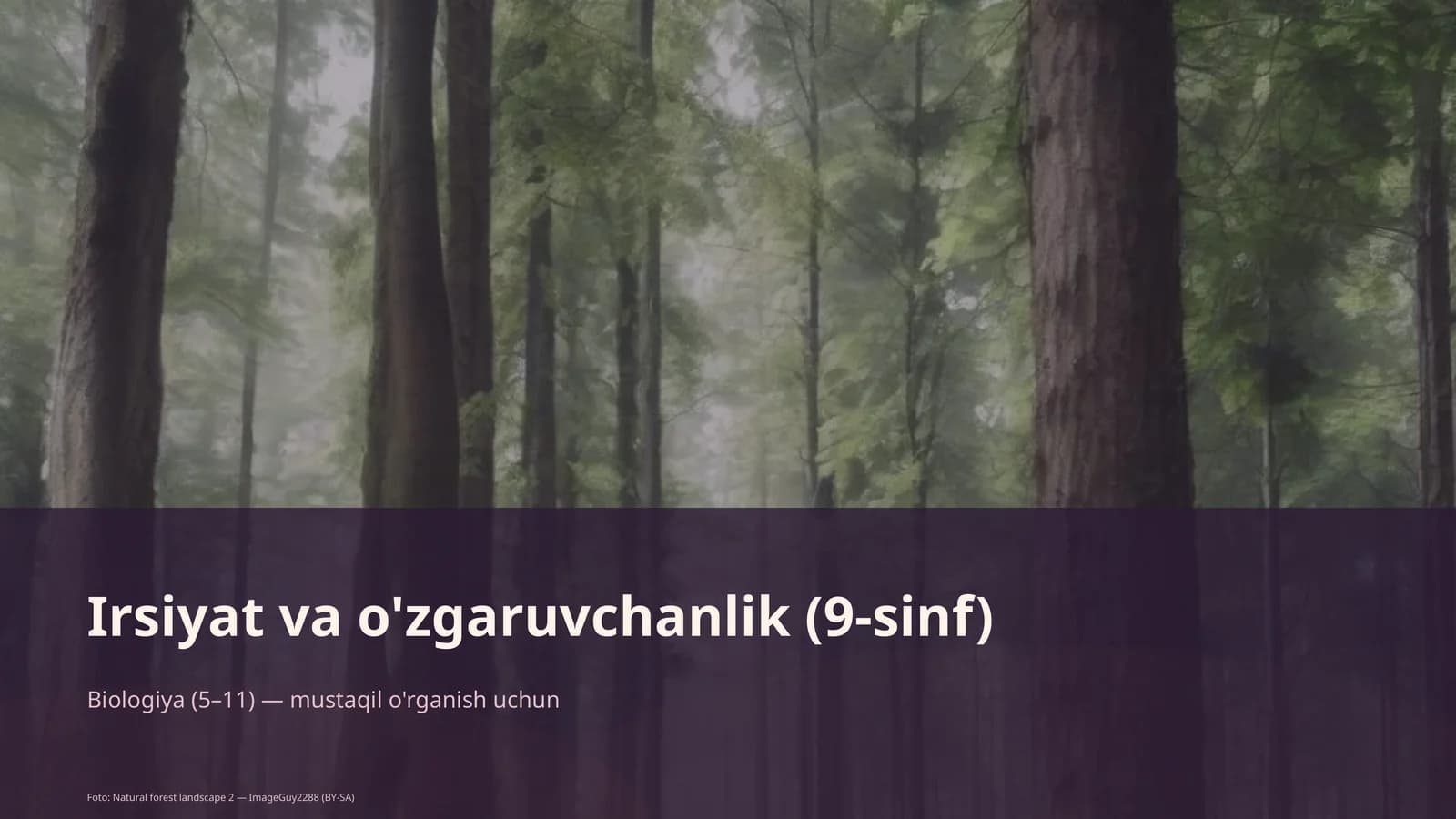 Irsiyat va o'zgaruvchanlik (9-sinf)