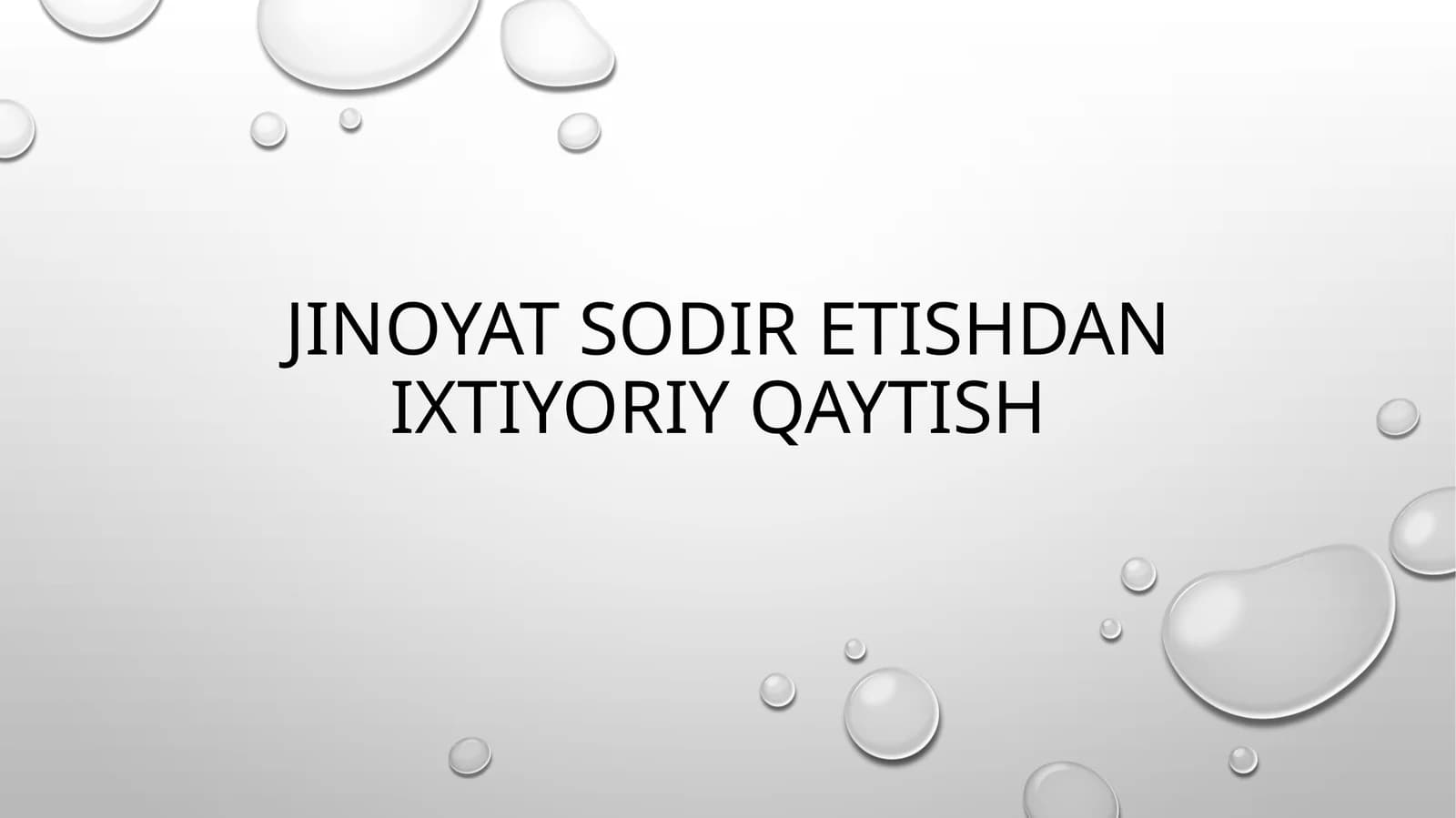 Jinoyat sodir etishdan ixtiyoriy qaytish