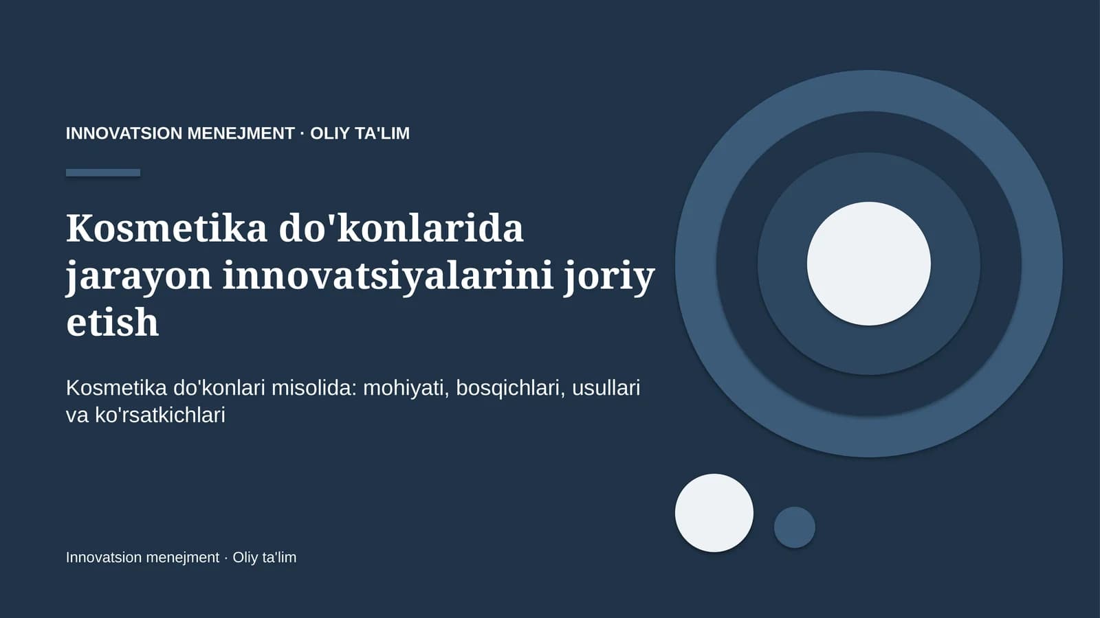 Kosmetika do'konlarida jarayon innovatsiyalarini joriy etish