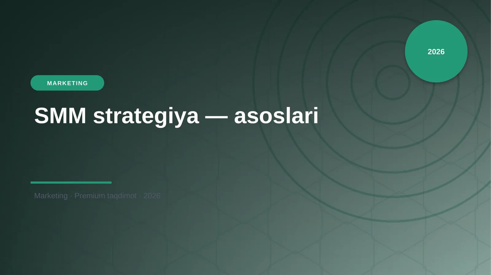 SMM strategiya — asoslari