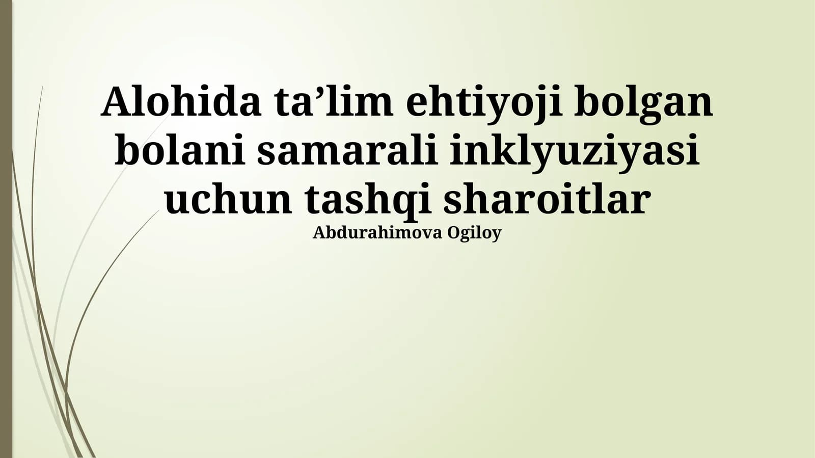 Inklyuziv ta'limga oid treninglar va seminarlar