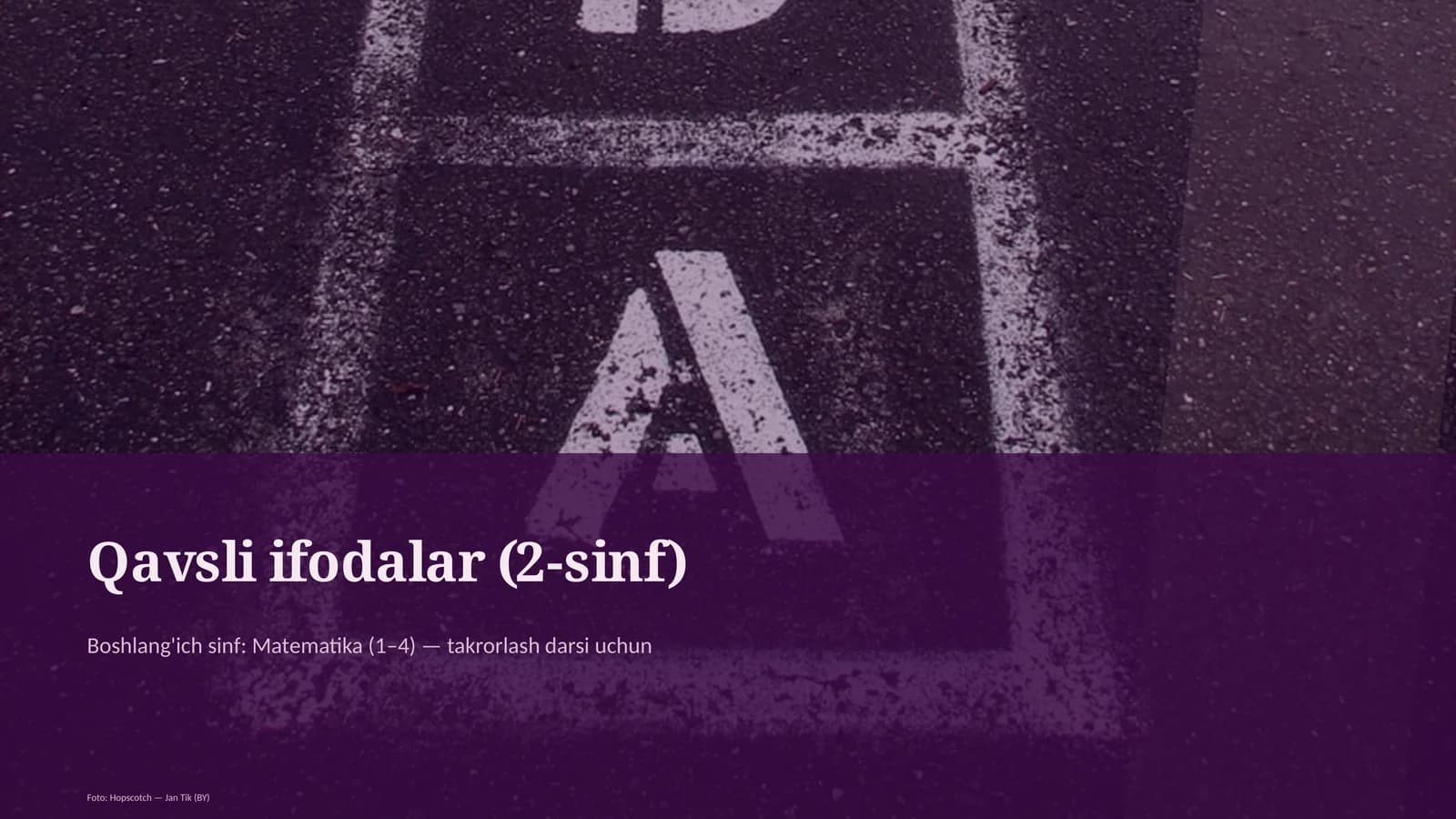 Qavsli ifodalar (2-sinf)