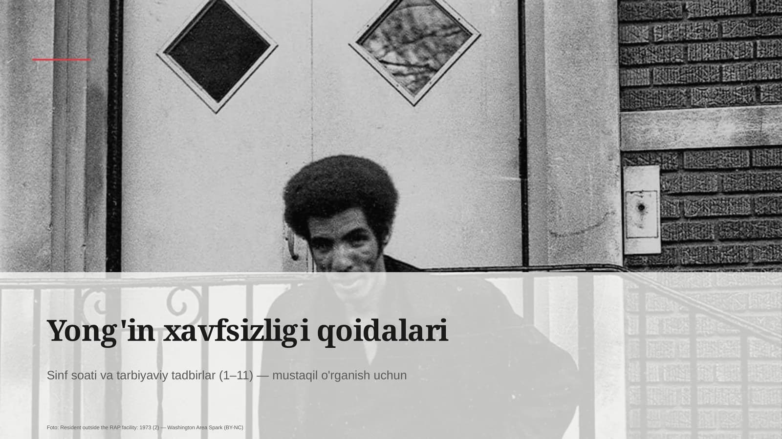 Yong'in xavfsizligi qoidalari