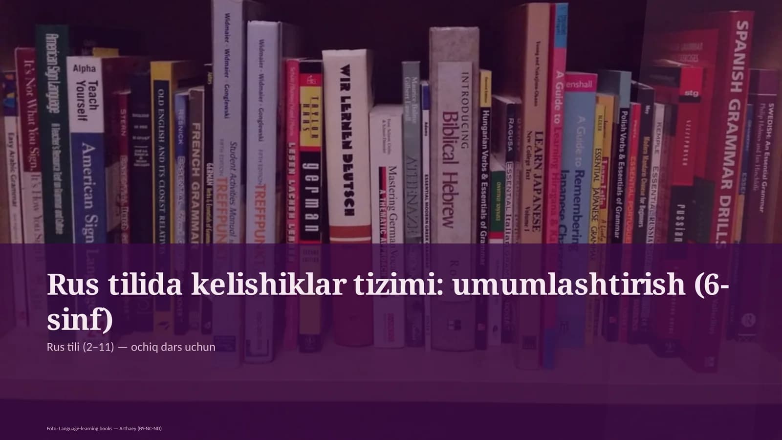 Rus tilida kelishiklar tizimi: umumlashtirish (6-sinf)
