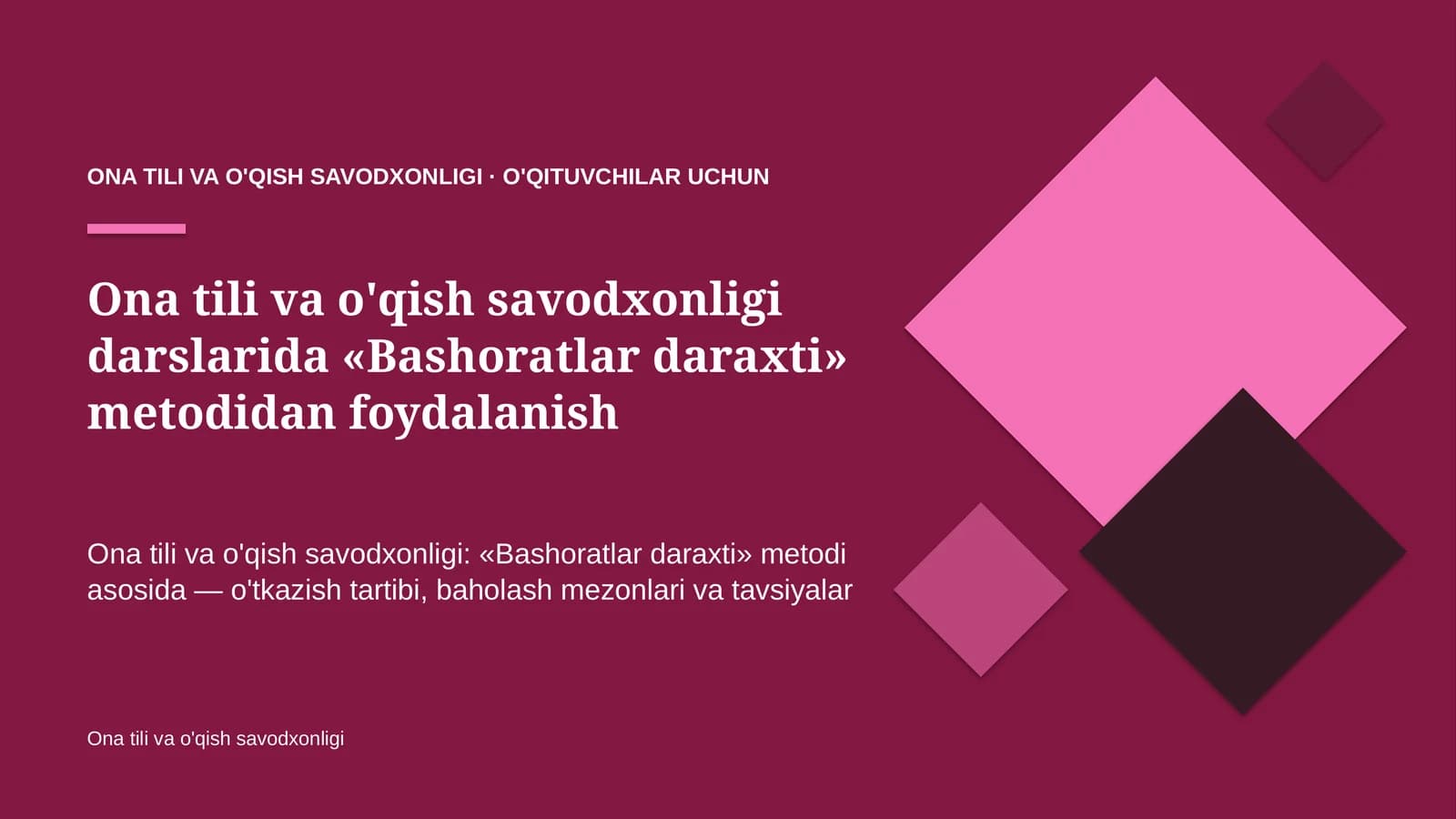 ona tili va o'qish savodxonligi darslarida bashoratlar daraxti metodidan foydalanish 4899