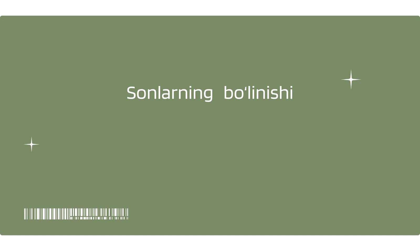 Sonlarning boʻlinishi