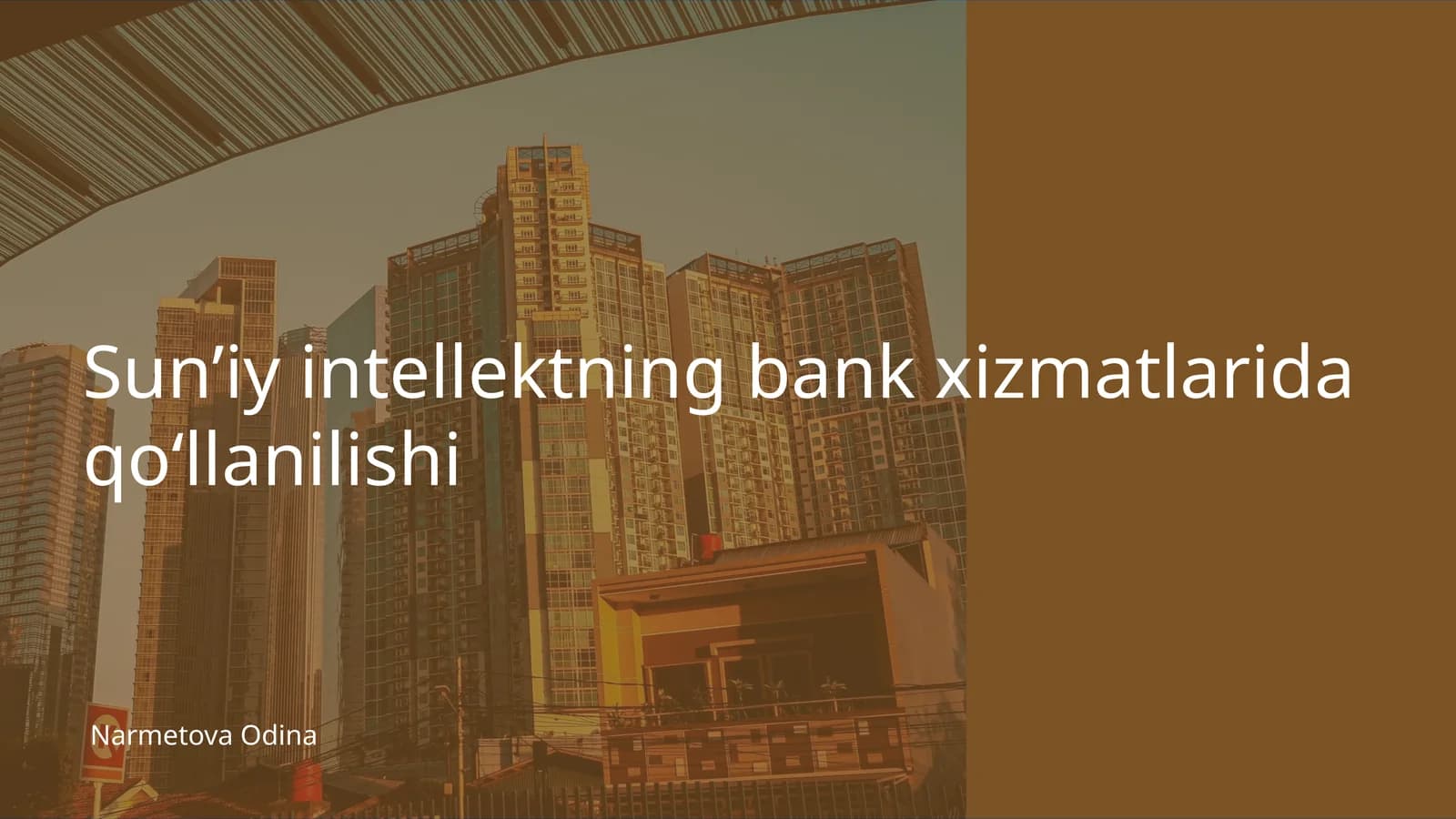 Sun’iy intellektning bank xizmatlarida qo‘llanilishi