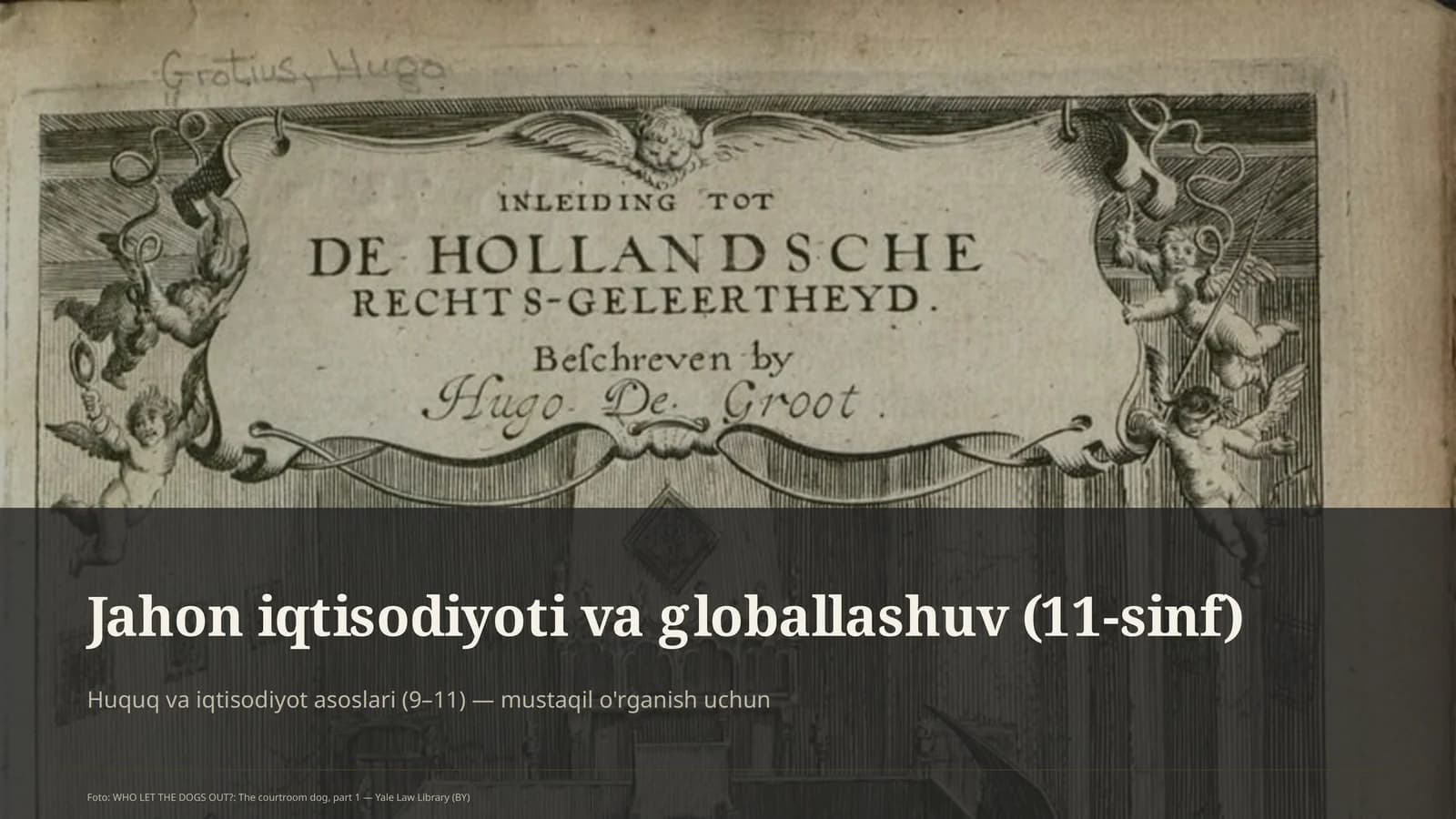 Jahon iqtisodiyoti va globallashuv (11-sinf)