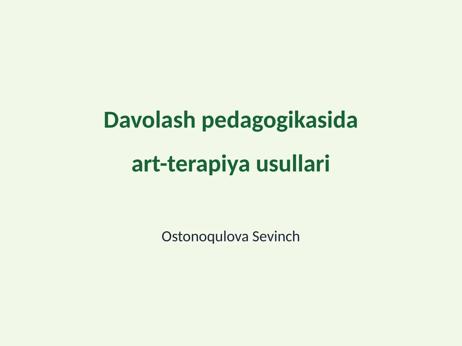 Art-terapiya usullari