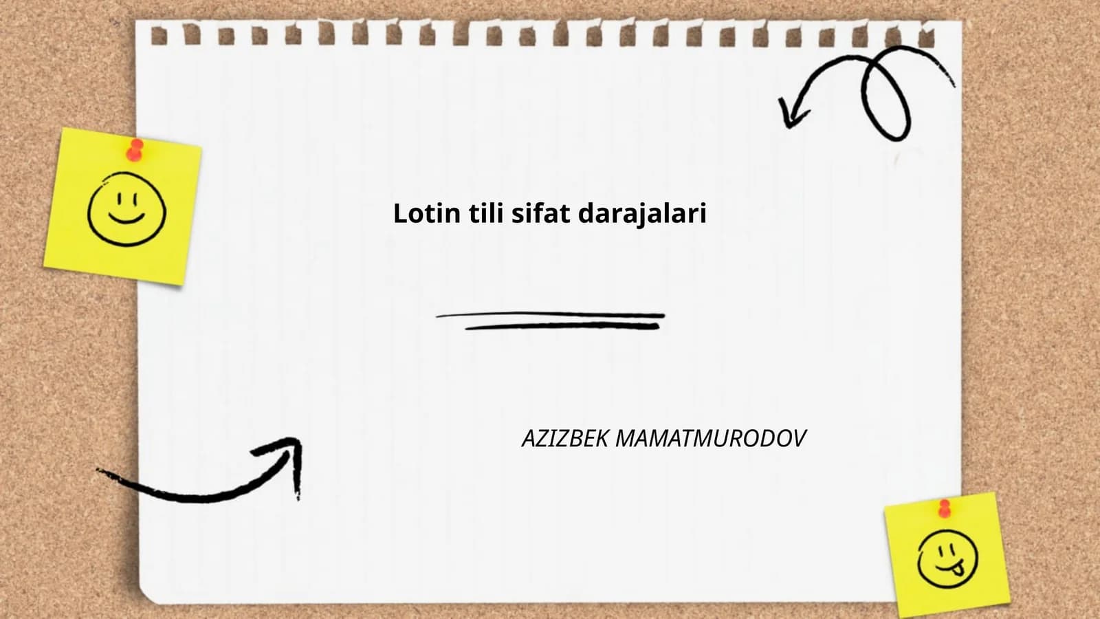 Lotin tili sifat darajalari