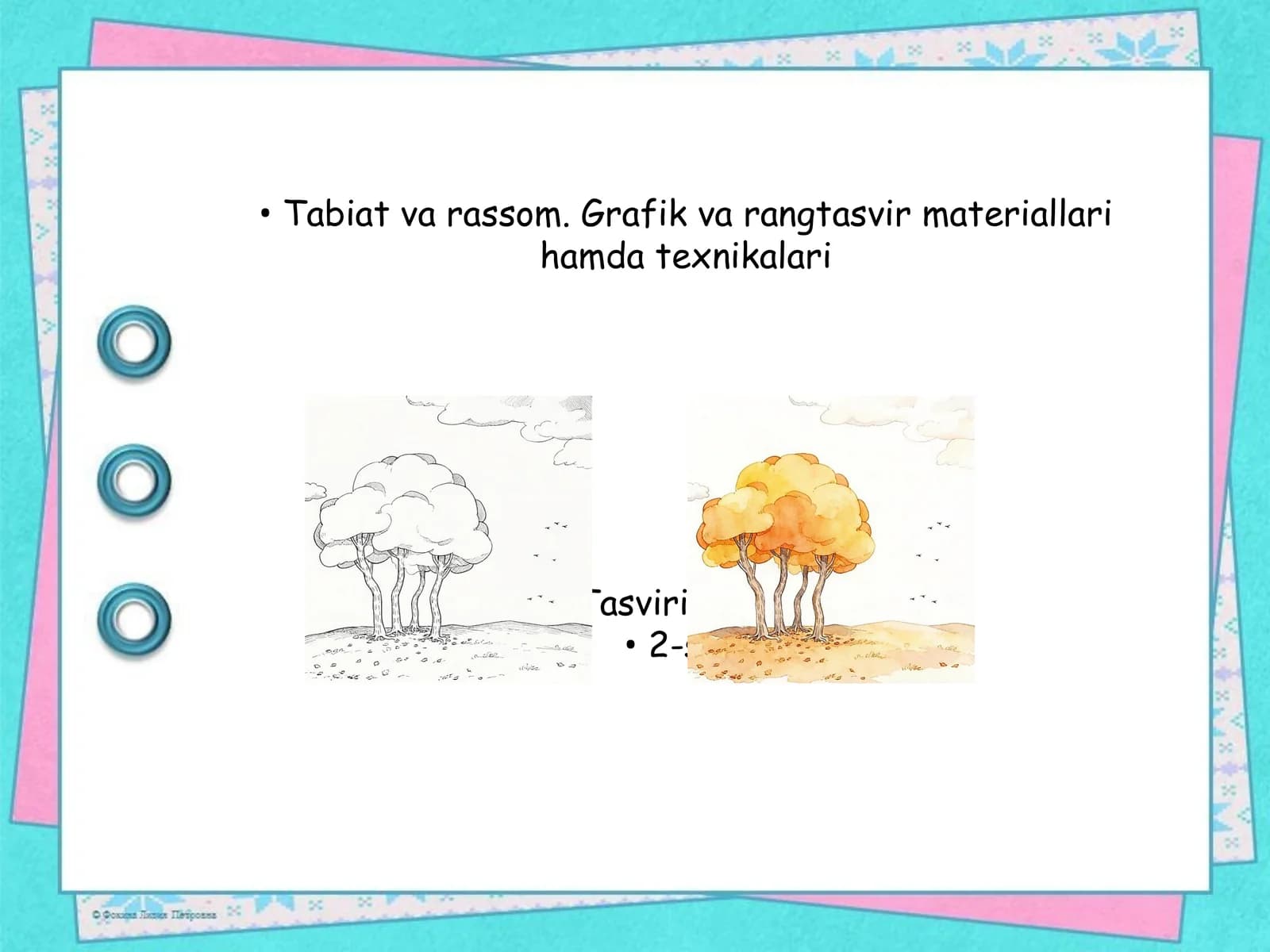 Tasviriy san'at - Tabiat va grafik rassom