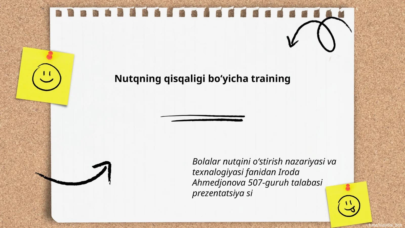 Nutqning qisqaligi boʻyicha training