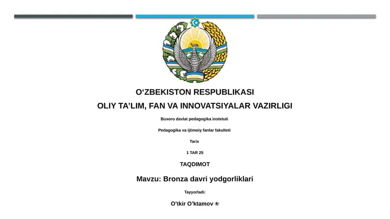 Bronza davri yodgorliklari