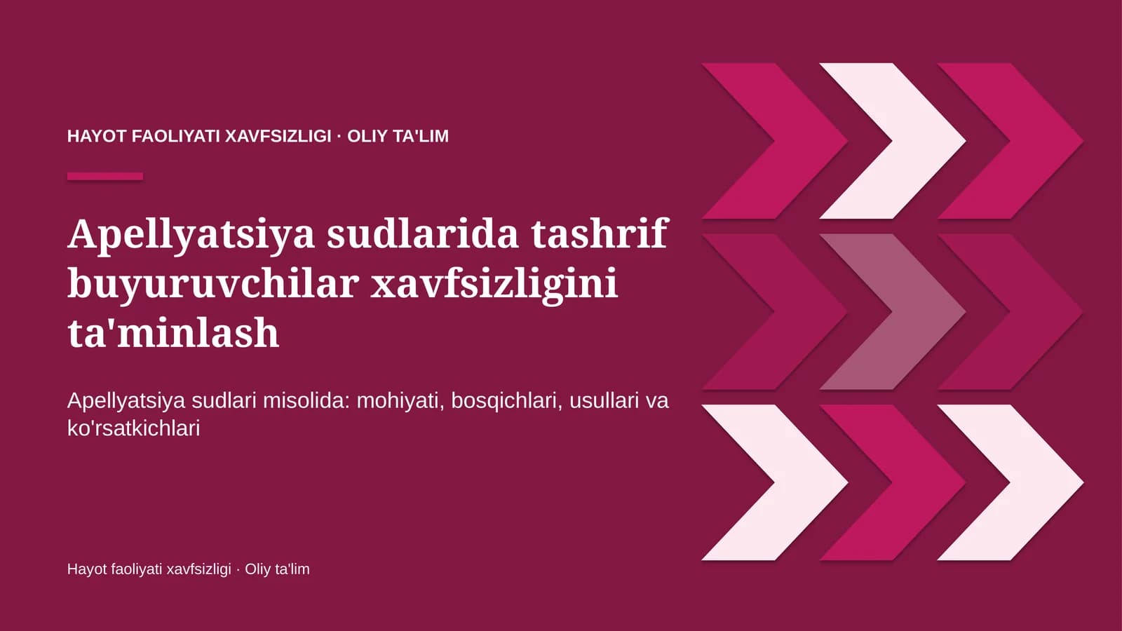 apellyatsiya sudlarida tashrif buyuruvchilar xavfsizligini ta'minlash 5271