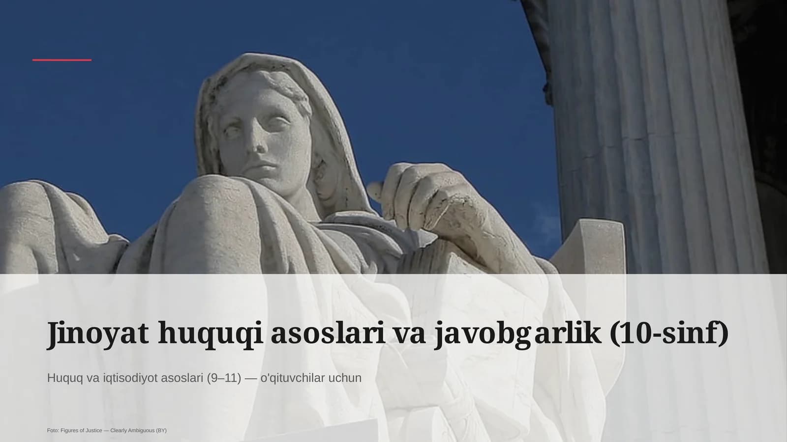 Huquq va iqtisodiyot asoslari (9–11) — o'qituvchilar uchun