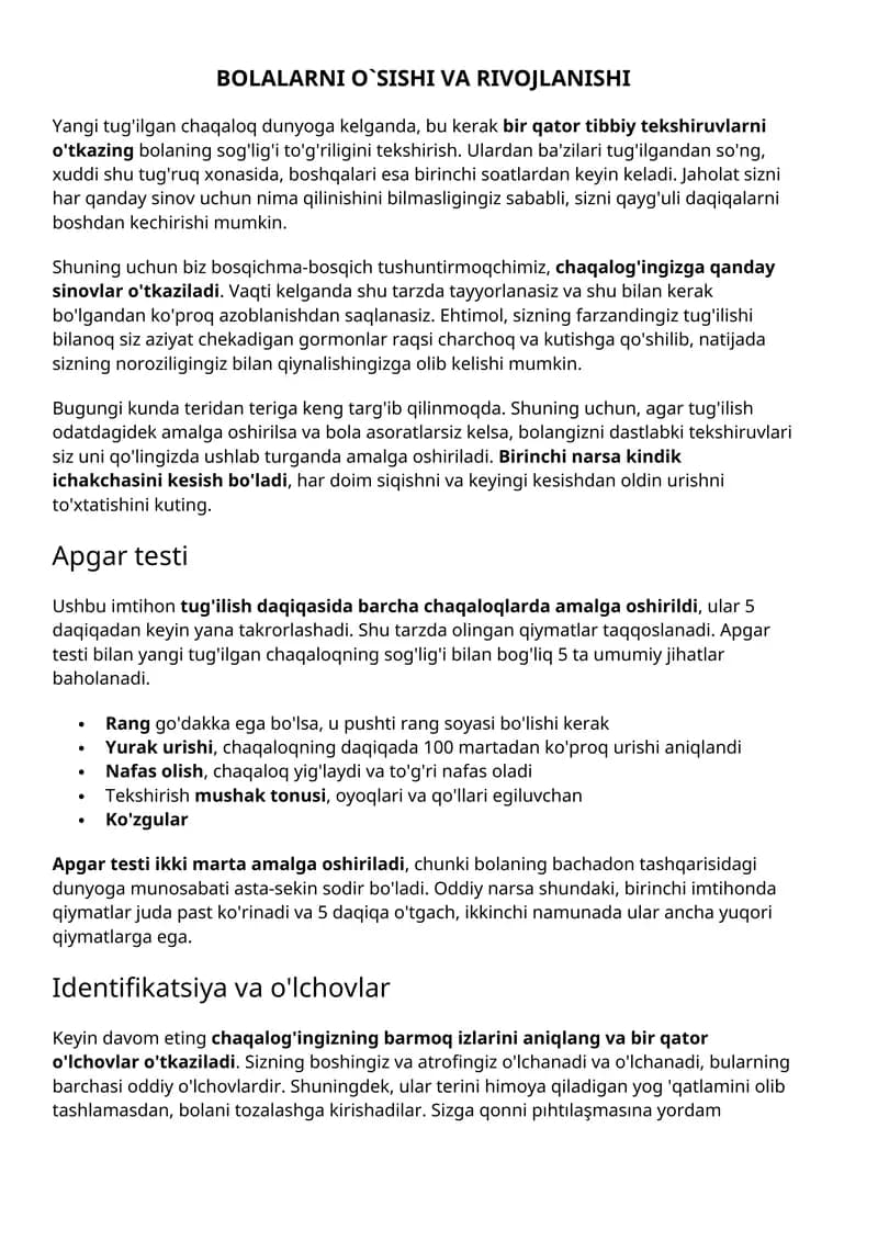 Apgar testi