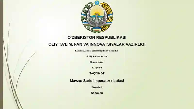 Sariq imperator risolasi