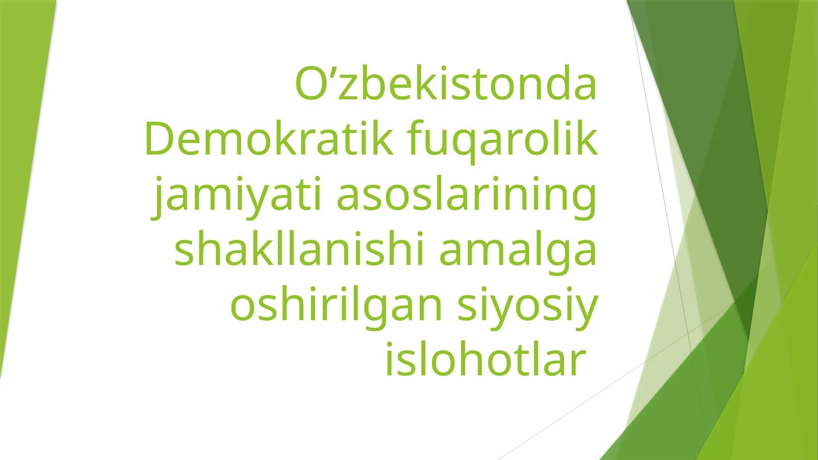 Mustaqil O‘zbekistonda hokimiyatlar bo‘linishi prinsipi