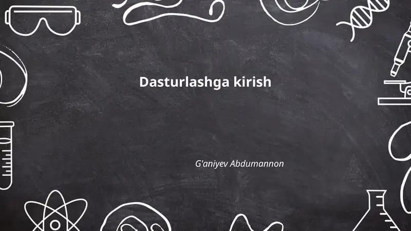 Dasturlashga kirish