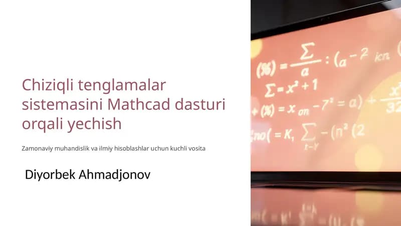 Mathcad dasturi