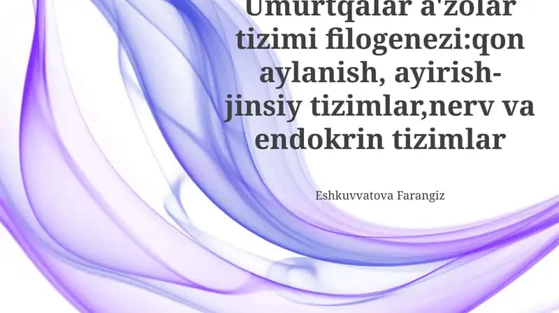 Umurtqalar a'zolar tizimi filogenezi