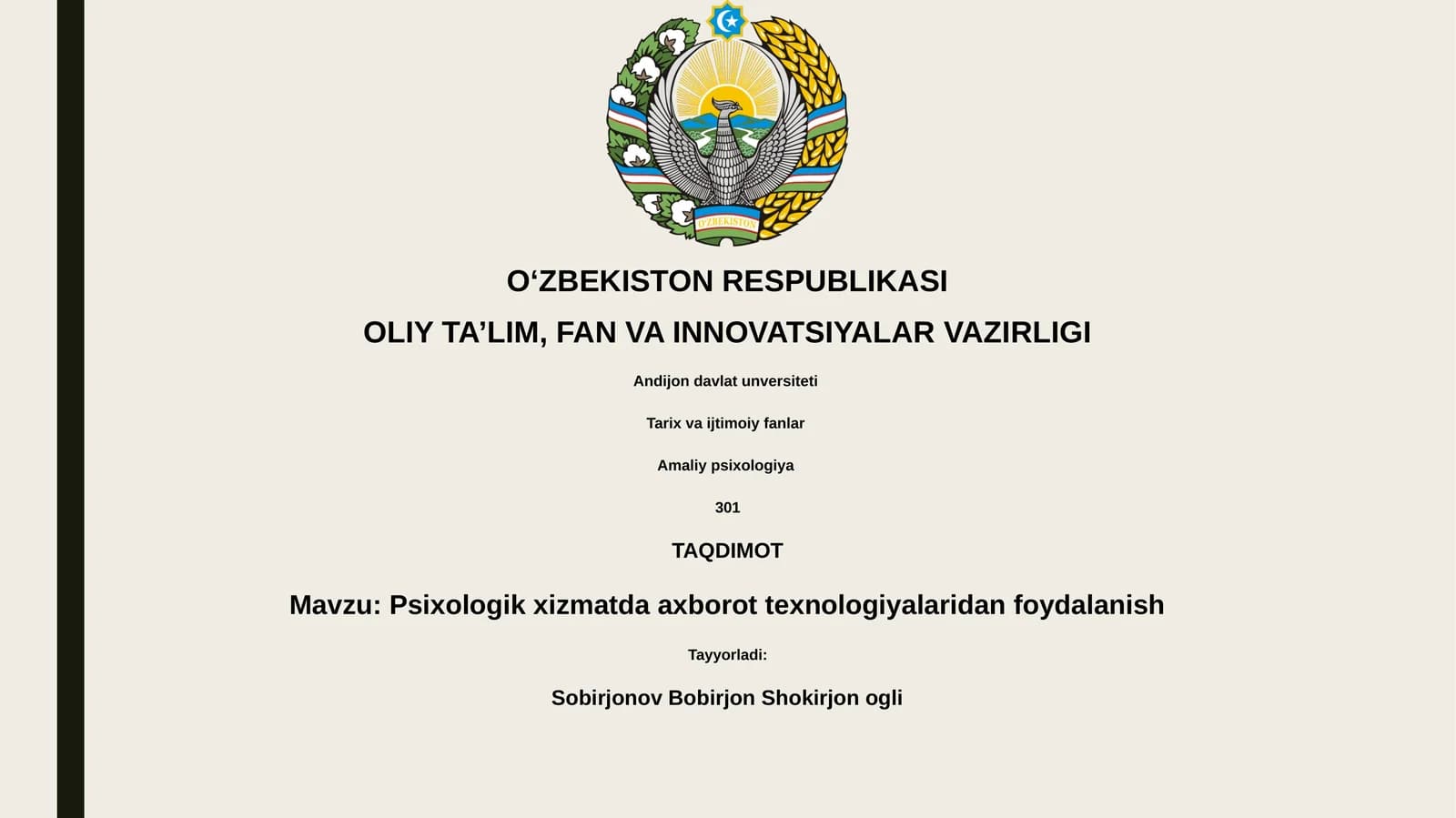 Psixologik xizmatlarda axborot texnologiyalaridan foydalanish