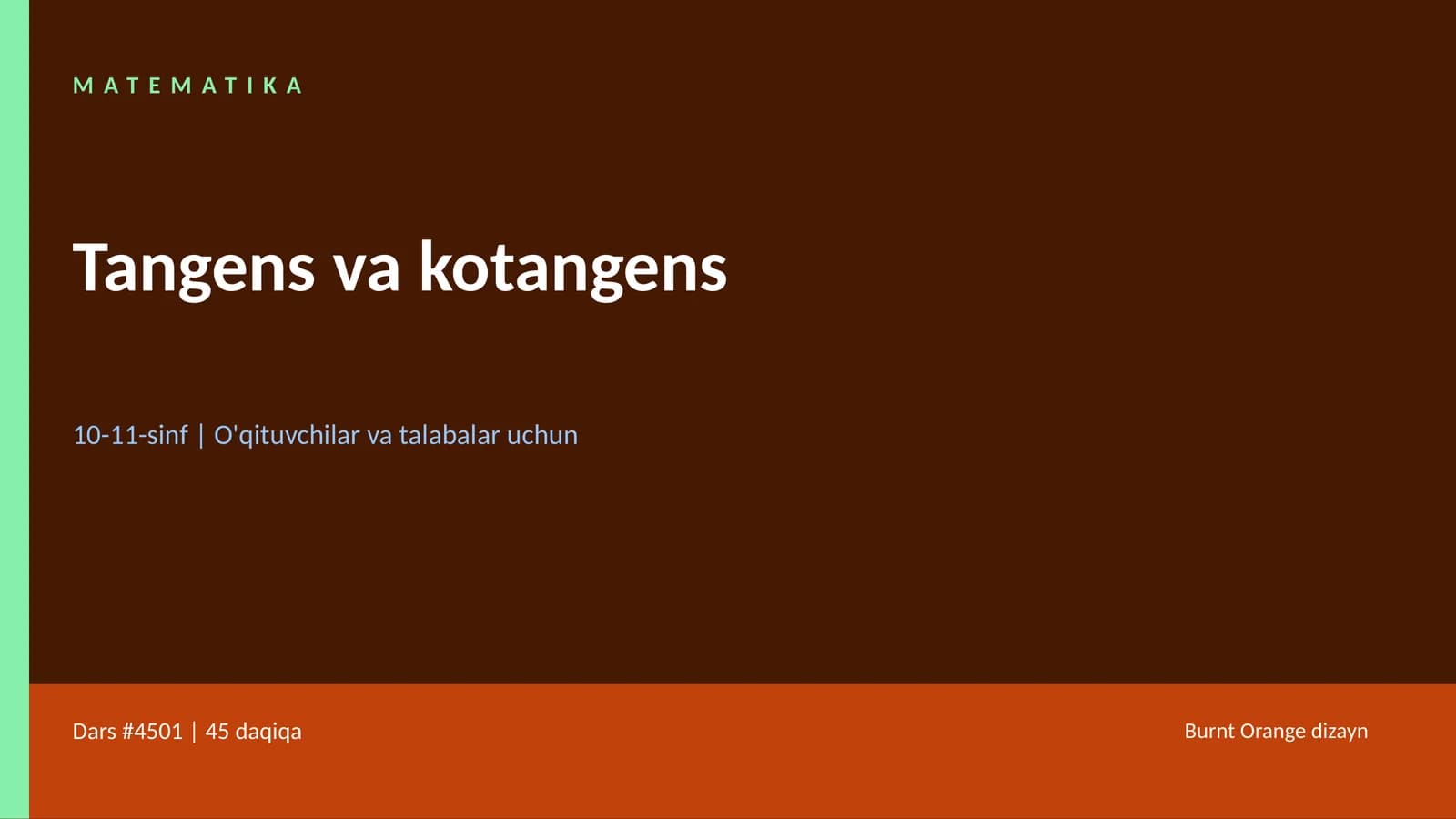 Tangens va kotangens
