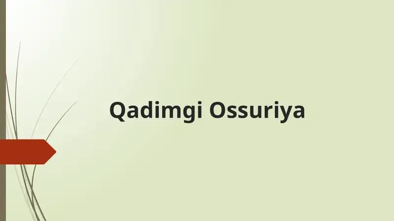 Qadimgi Ossuriya