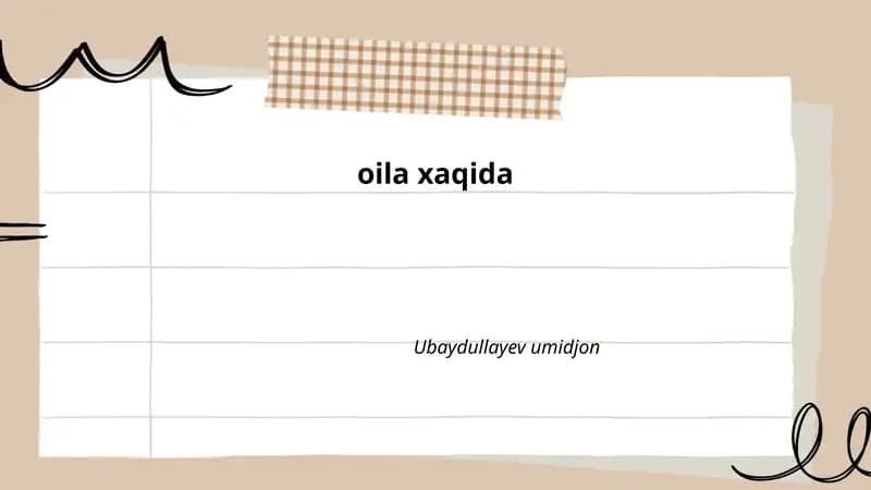 Oila va oilaviy qadriyatlar