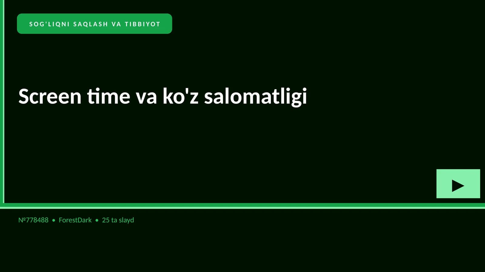 Screen time va ko'z salomatligi