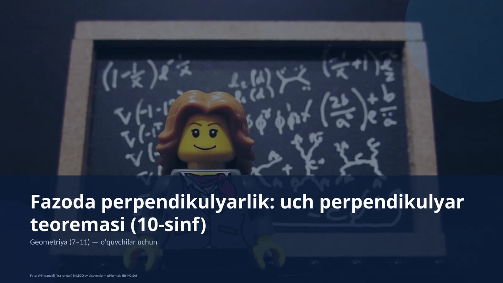 Fazoda perpendikulyarlik: uch perpendikulyar teoremasi (10-sinf)