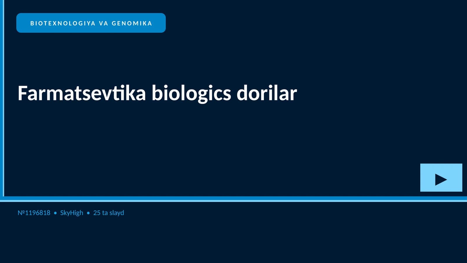 Farmatsevtika biologics dorilar