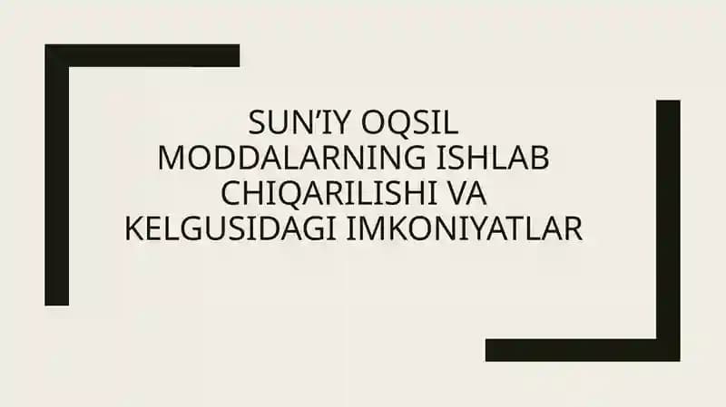 Sun’iyoq sil moddalar