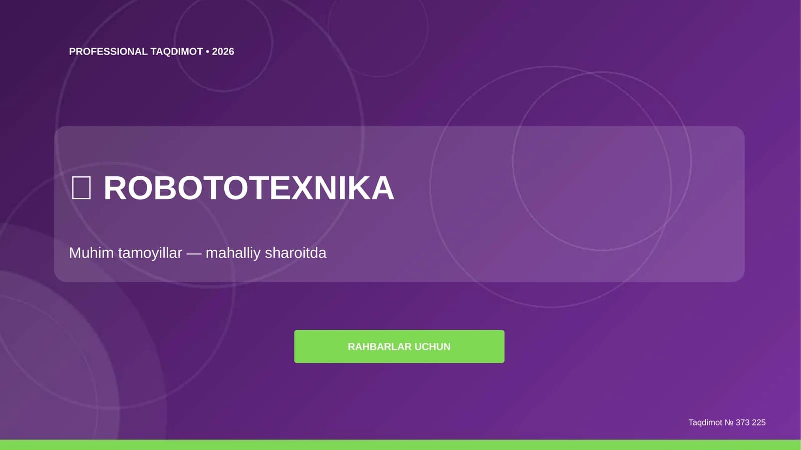 Robototexnika: muhim tamoyillar (mahalliy sharoitda) [rahbarlar uchun]