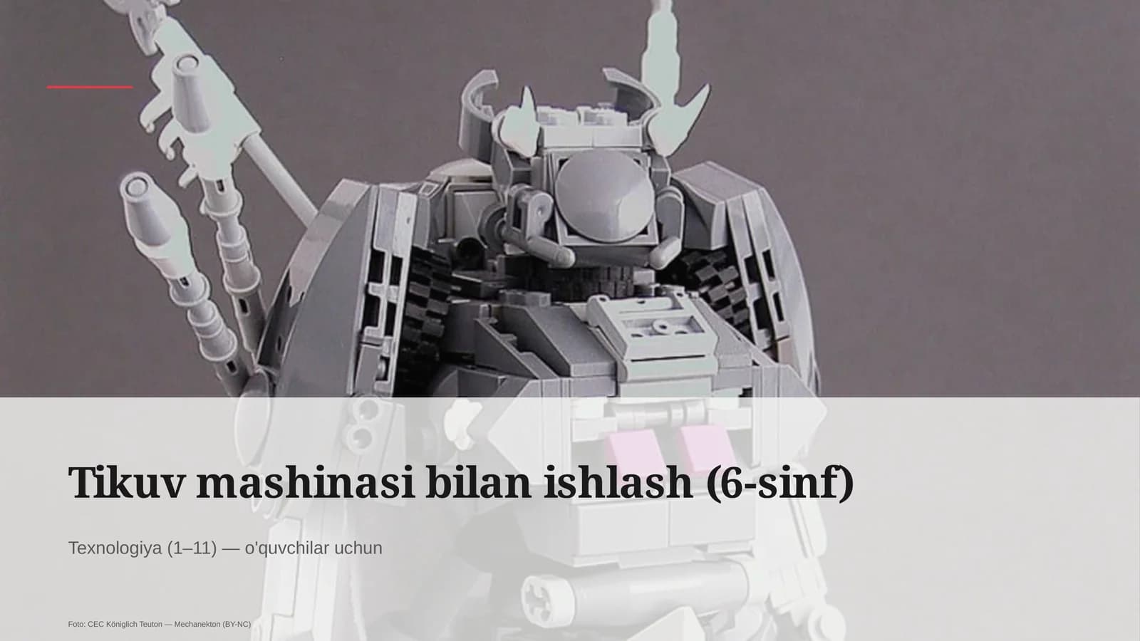 Tikuv mashinasi bilan ishlash (6-sinf)