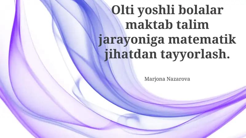 Kichkintoylar uchun jalb qiluvchi mashg'ulotlar