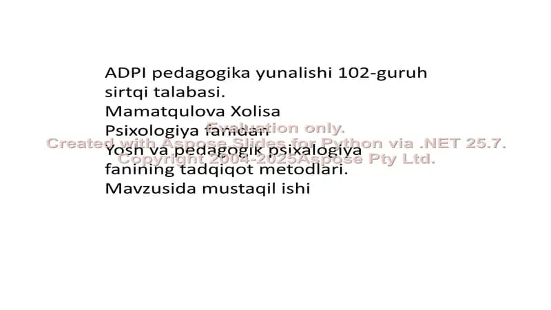 ADPI pedagogika yunalishi 102-guruh sirtqi talabasi