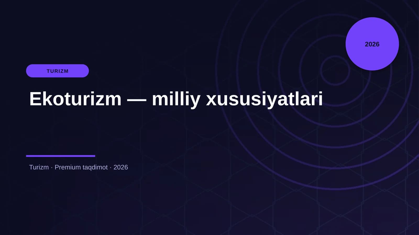 Ekoturizm — milliy xususiyatlari