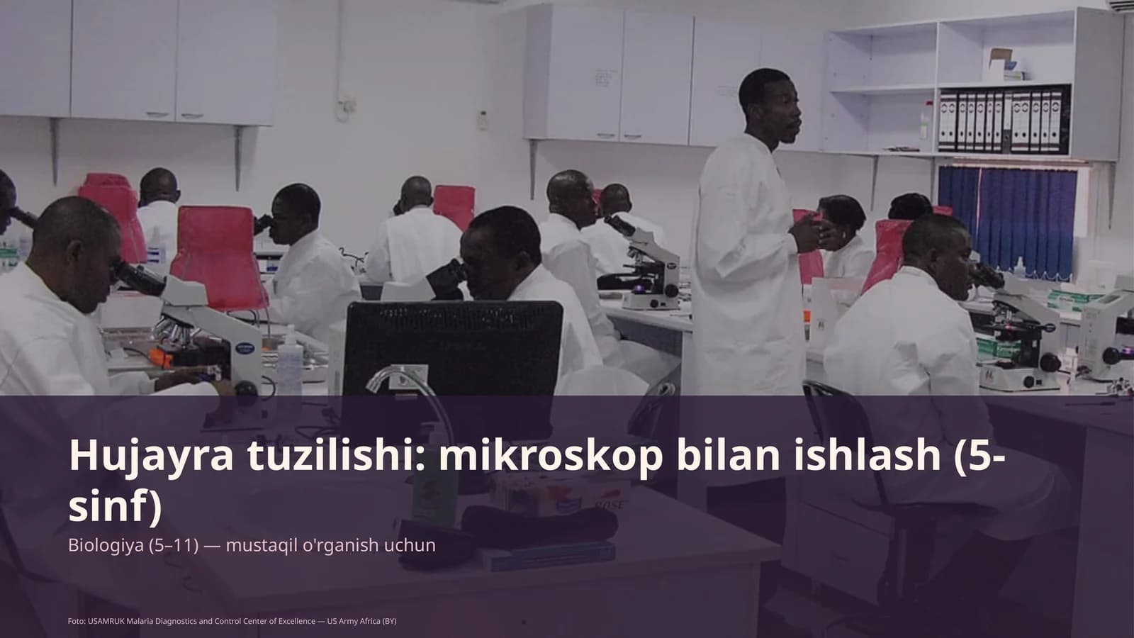 Biologiya Hujayra tuzilishi: mikroskop bilan ishlash (5-sinf)