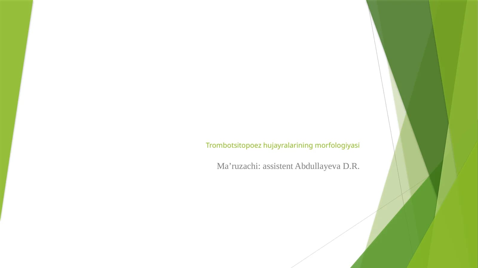 Trombotsitopoezhujayralariningmorfologiyasi