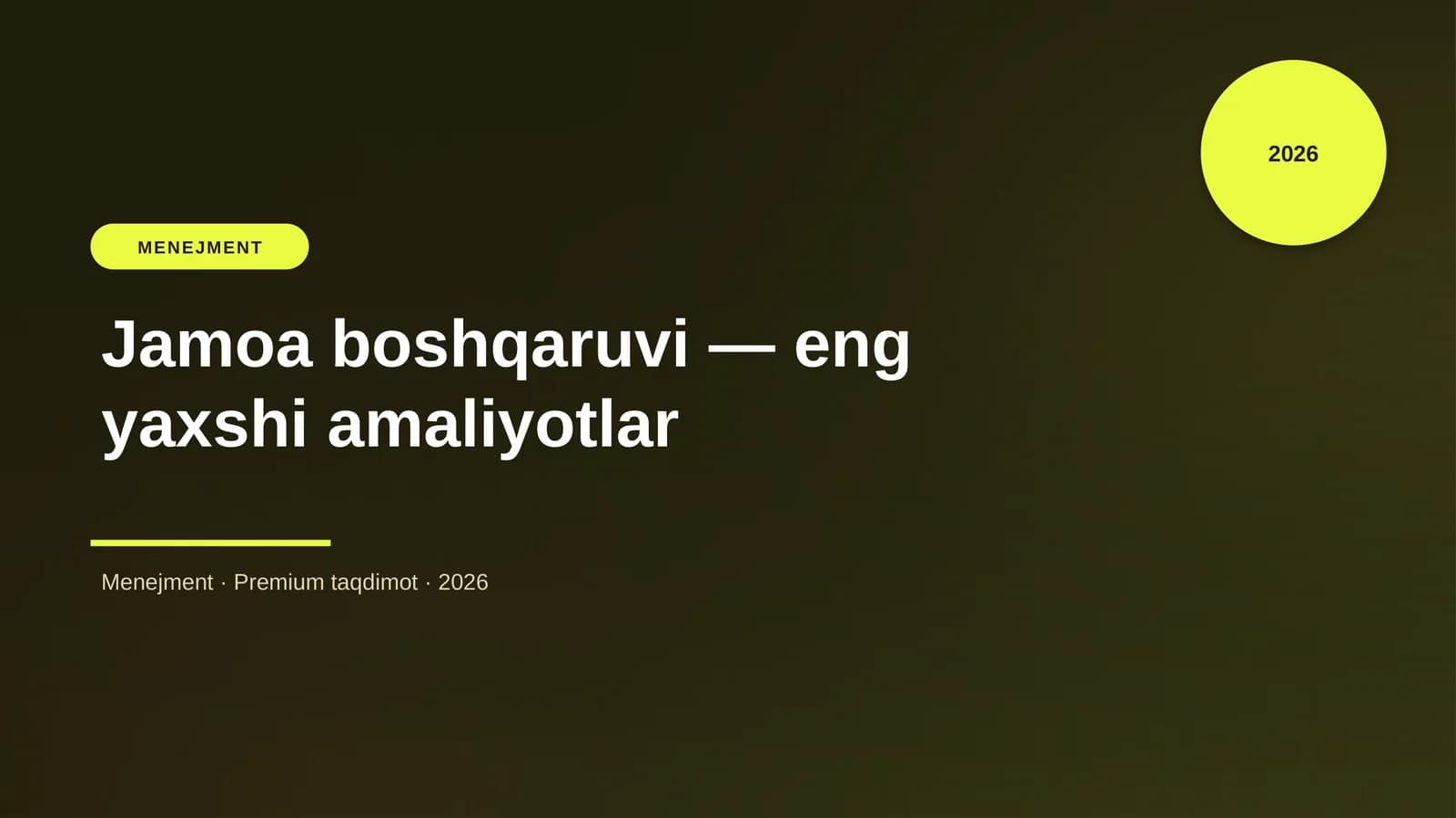 Jamoa boshqaruvi — eng yaxshi amaliyotlar