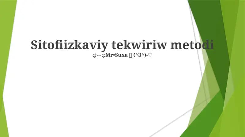 Oziq-ovqat Fizikasida Tajriba Texnikalari