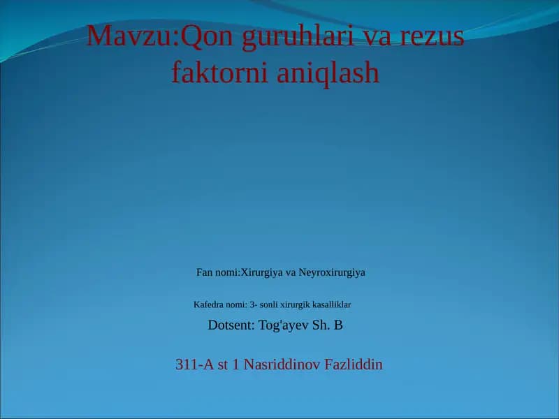 qon guruhlari