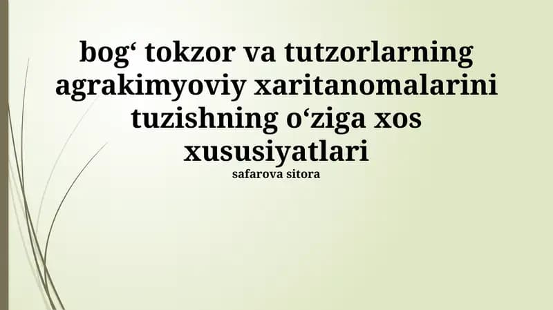 Tuproq va O'simlik Tahlilining Ahamiyati