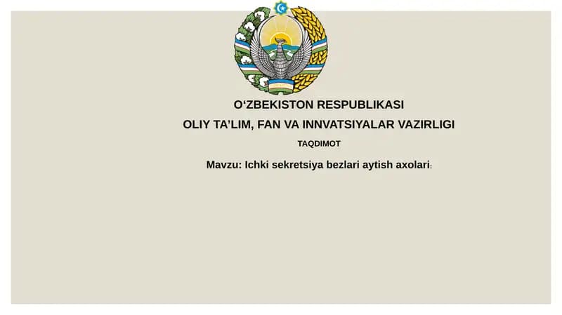 Ichkisekretsiyabezlariaytishaxolari