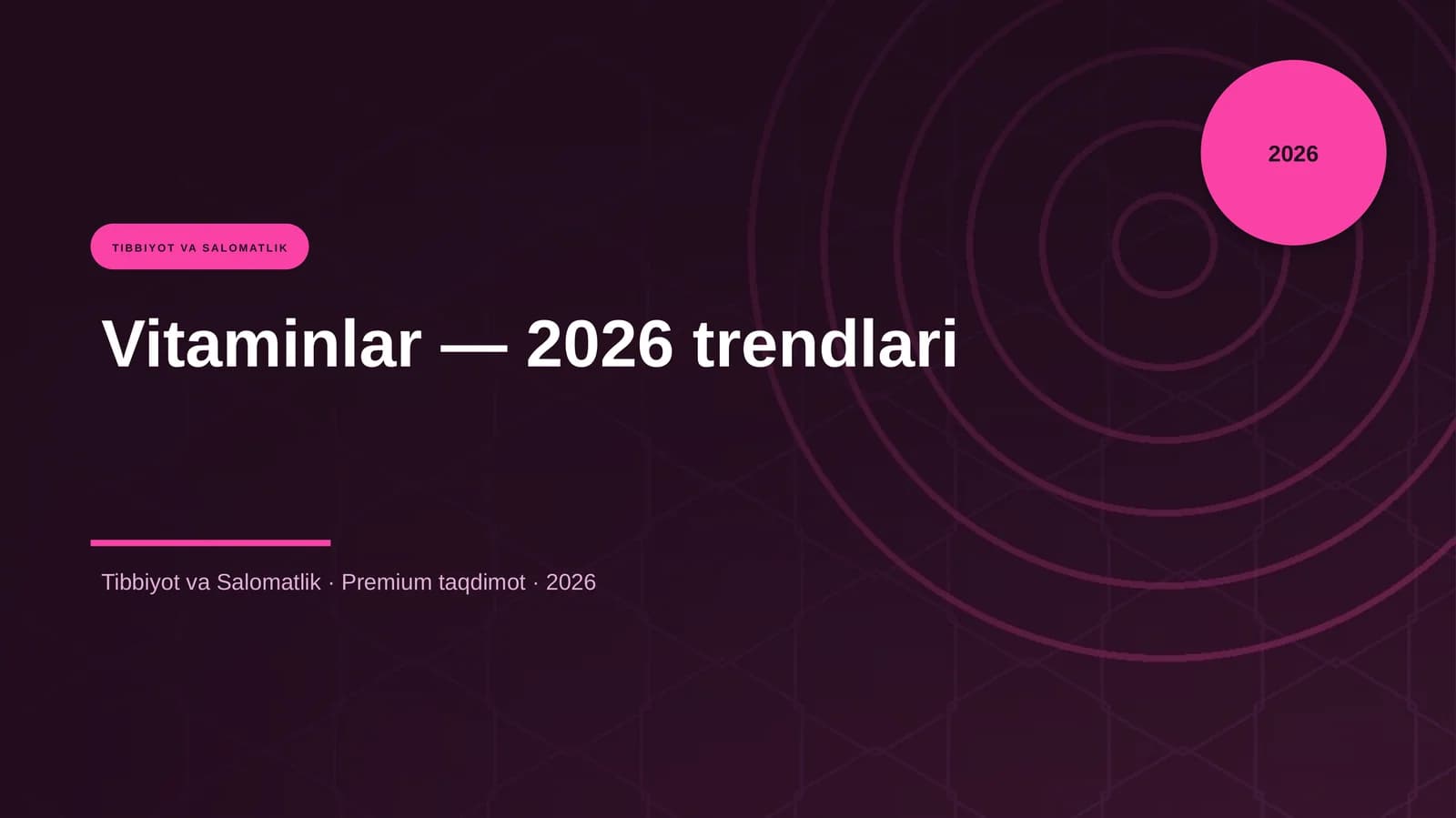 Vitaminlar — 2026 trendlari
