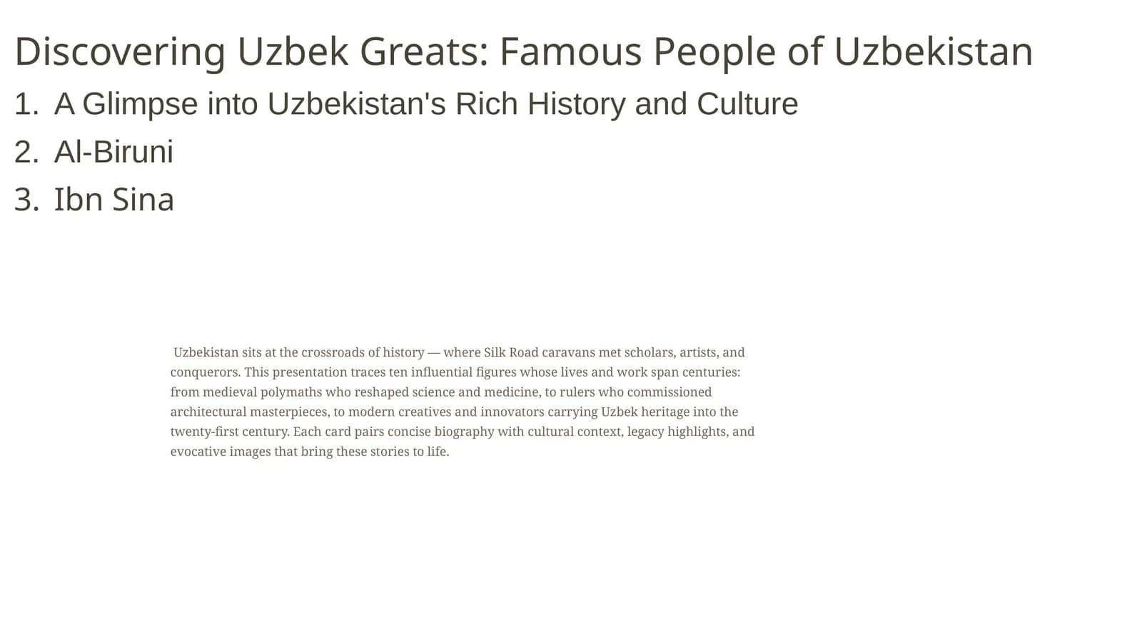 Discovering Uzbek Greats: Famous People of Uzbekistan